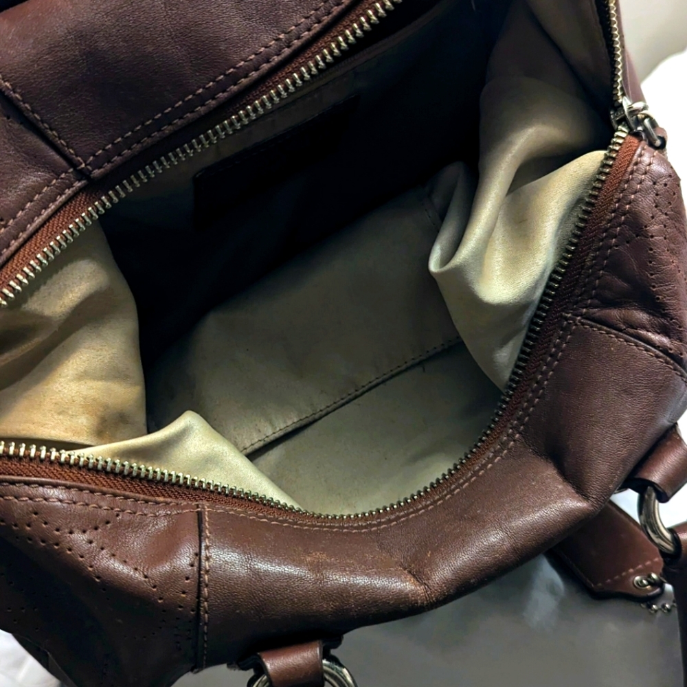 Beautiful Brown Leather Coach Bag - Picture 7 of 9